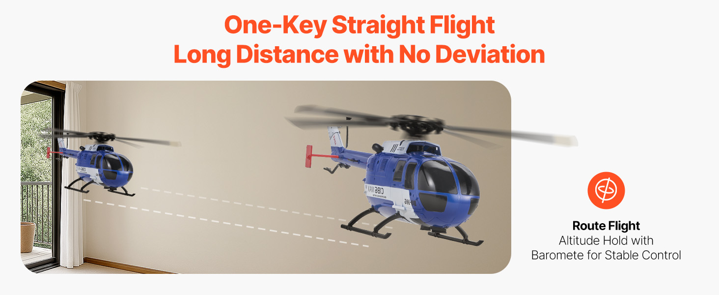 RC-helikopteri reittilentotilalla