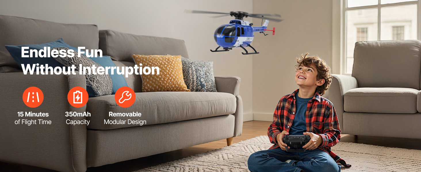 RC-helikopteri ladattavalla akulla