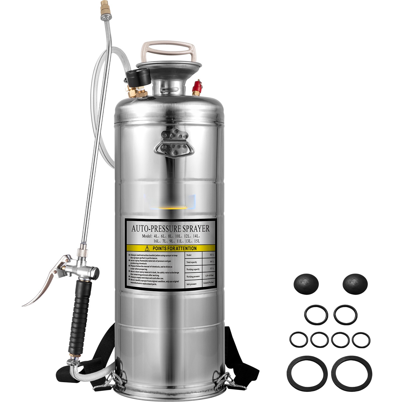 3.5 Gallon ruostumaton teräsruisku