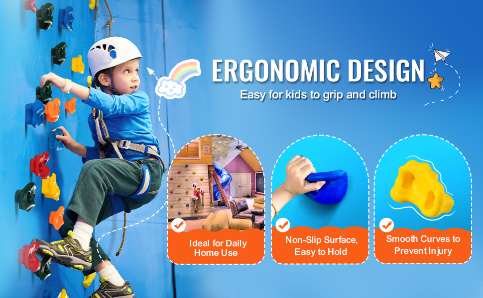 Ergonomisesti muotoillut kiipeilyotteet