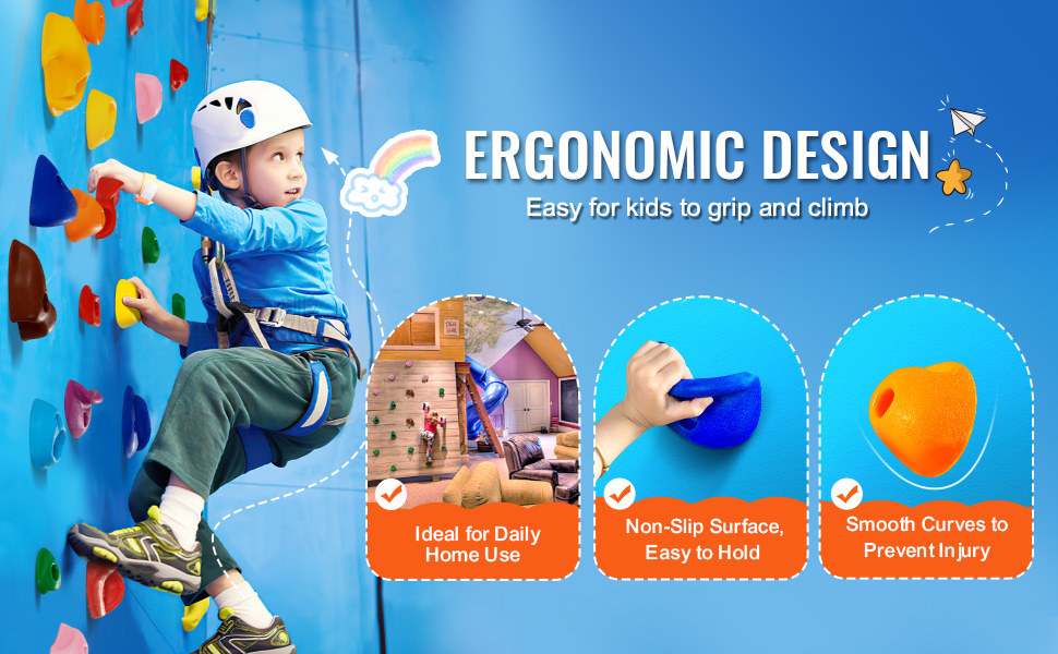 Ergonomisesti muotoillut kiipeilyotteet