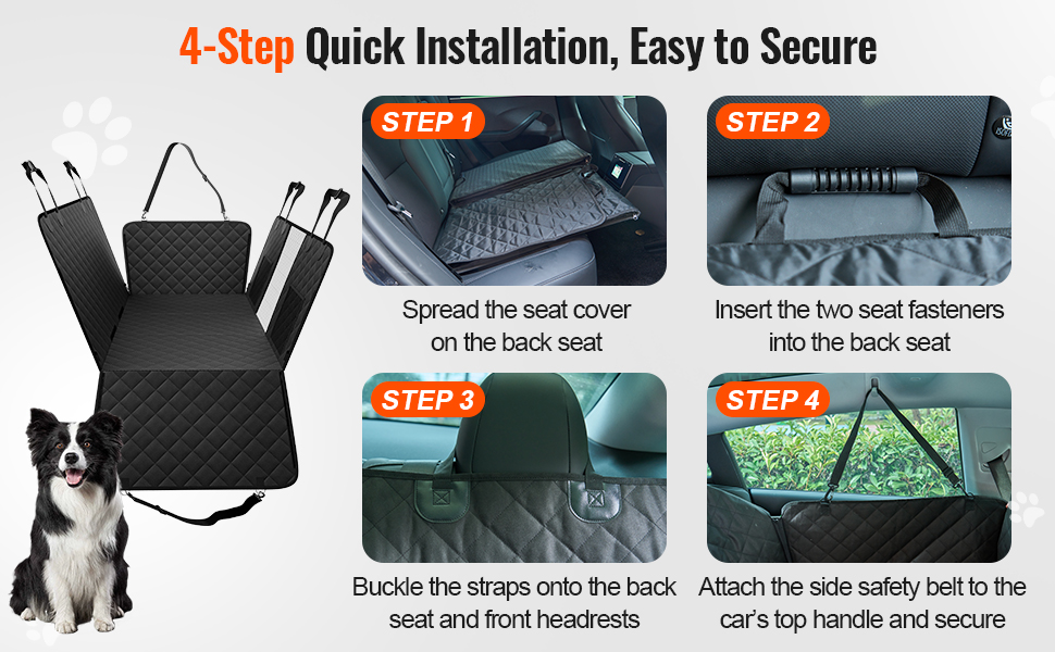 Koiran turvavyö ja turvakiinnitys takapenkille