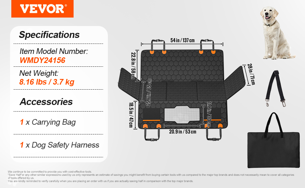 Koiran autonsuojus taitettuna säilytystä varten