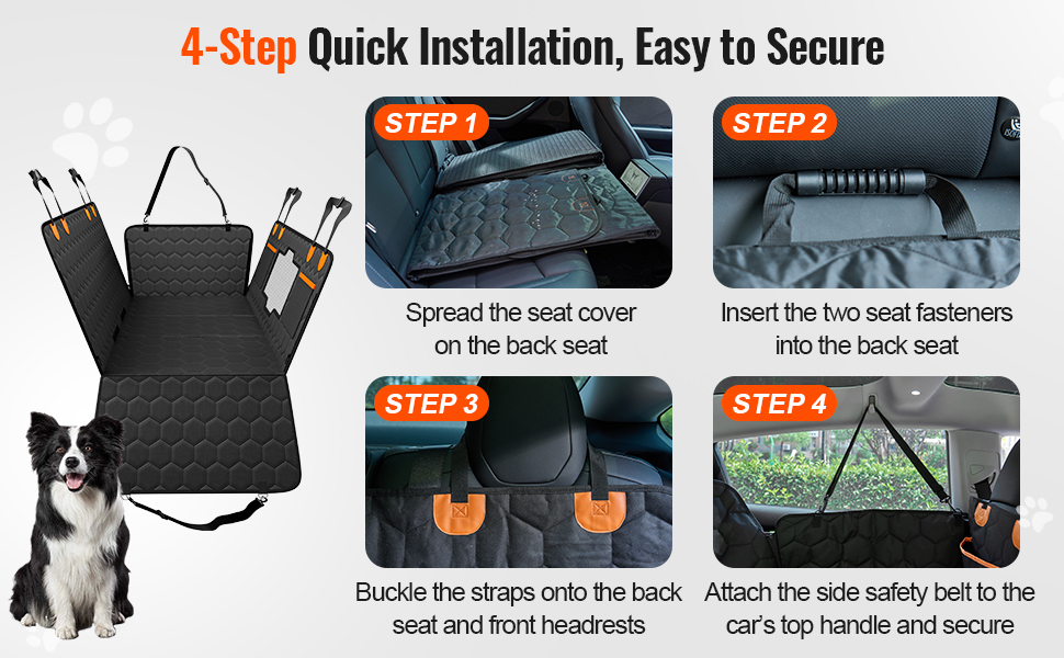 Koiran turvavyö ja takapenkin jatkopaneeli