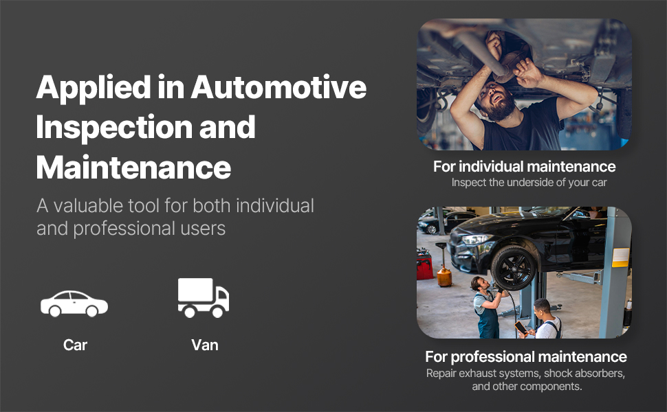 Alustanostin auton huoltotöissä