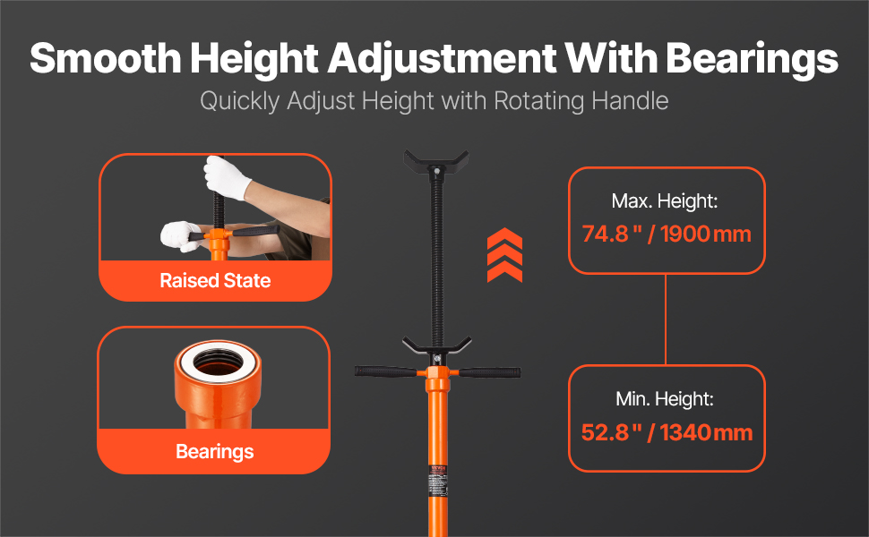 Nostimen tukiteline, korkeudensäätö