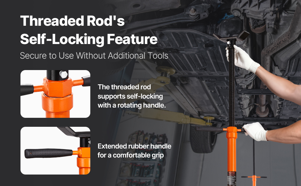 Nostimen tukiteline, lukitus ja kahva