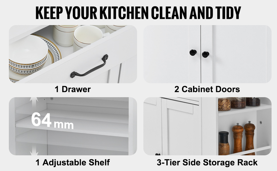 Keittiövaunu säilytystiloilla