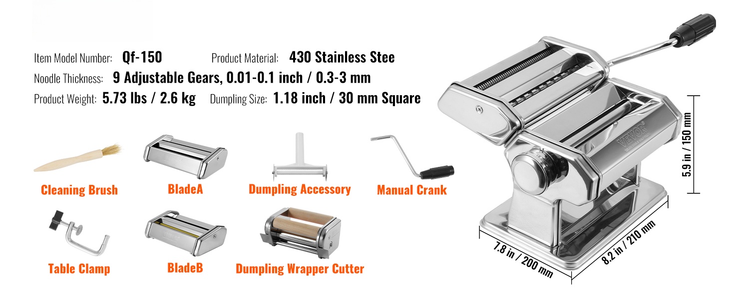 Pastakoneen mitat ja rakenne