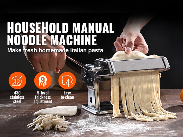 Käsikäyttöinen pastakone käytössä