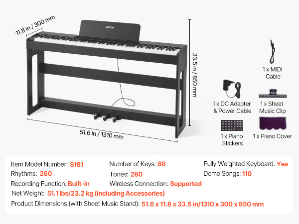 Digitaalinen piano huoneessa
