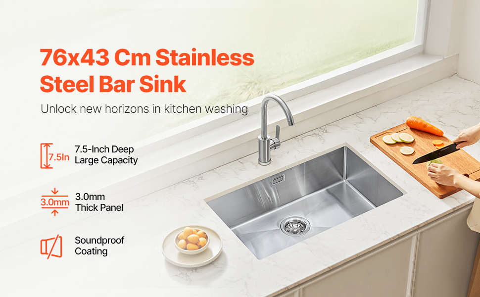 Ruostumattomasta teräksestä valmistettu keittiöallas, ulko- ja sisämitat