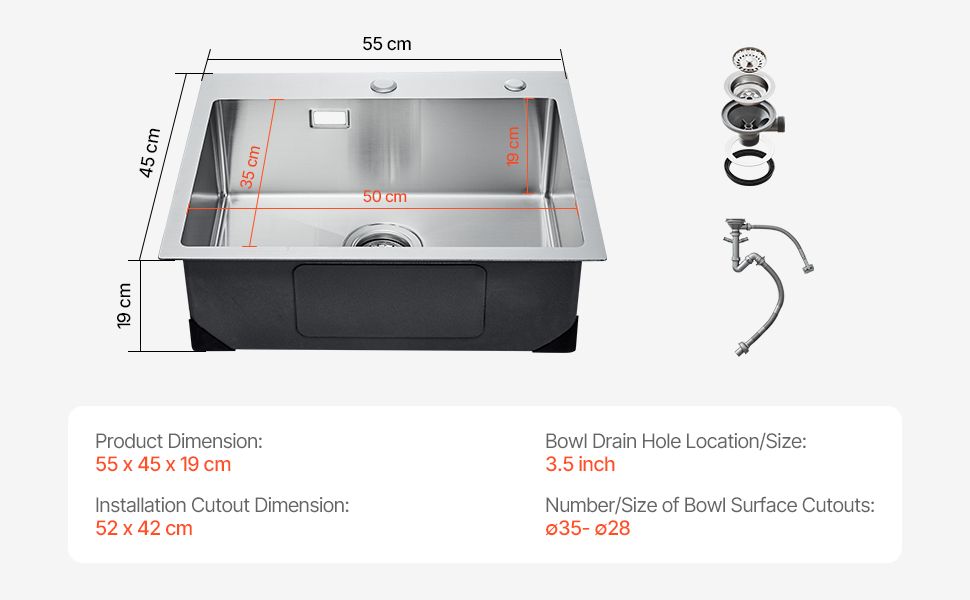 Yksialtainen ruostumattomasta teräksestä valmistettu työskentelyallas