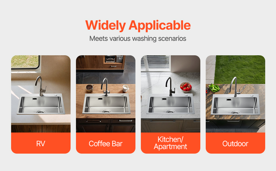 Päältä asennettava keittiöallas, vahvistettu reuna