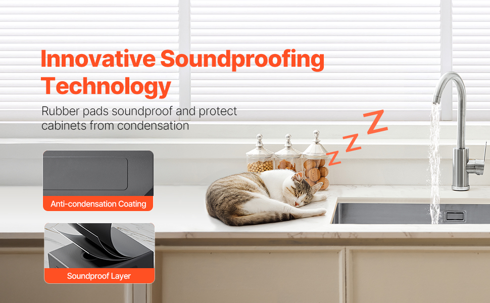 Äänieristetty ja kondenssisuojattu allas