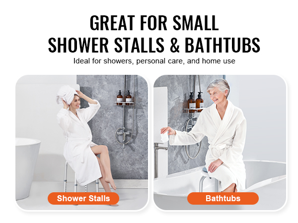 Kompakti suihkujakkara kylpytilassa