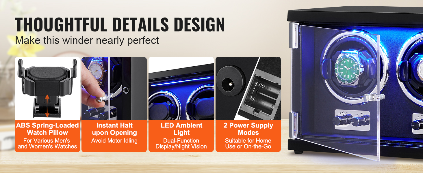 Laajennettavat kellotyynyt ja LED-valo