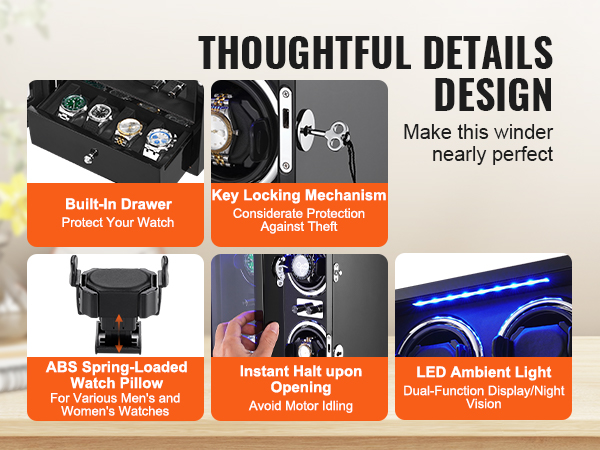 Sininen LED-valo kellonvetäjässä