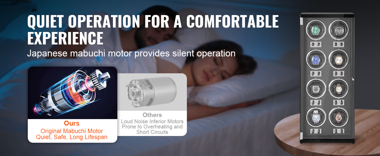 Mabuchi-moottorilla varustettu kellonpyörittäjä