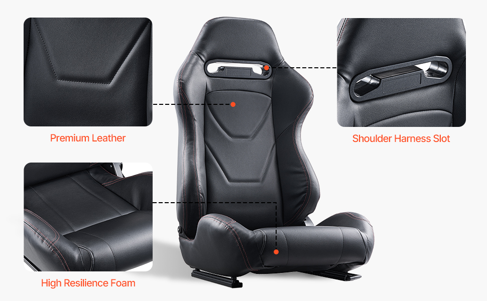 Racing-istuimet yleismallinen asennus