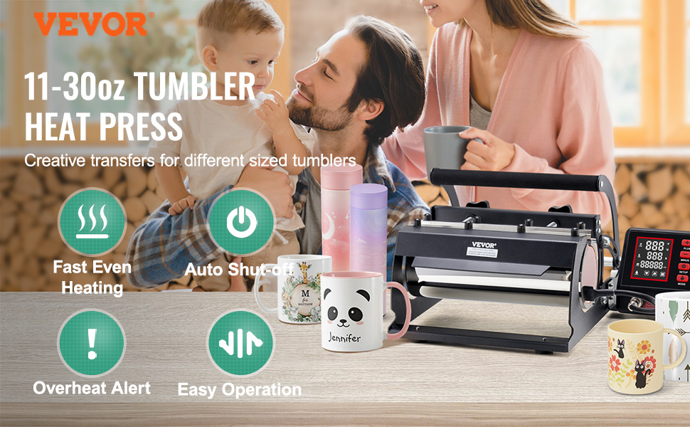 Tumbler-lämpöprässi