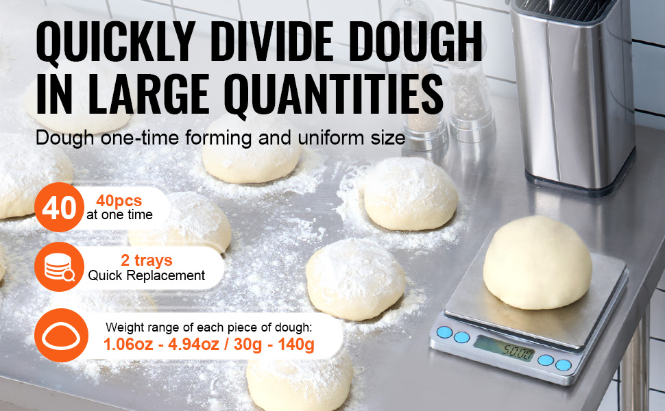 40 taikinapalaa kerralla