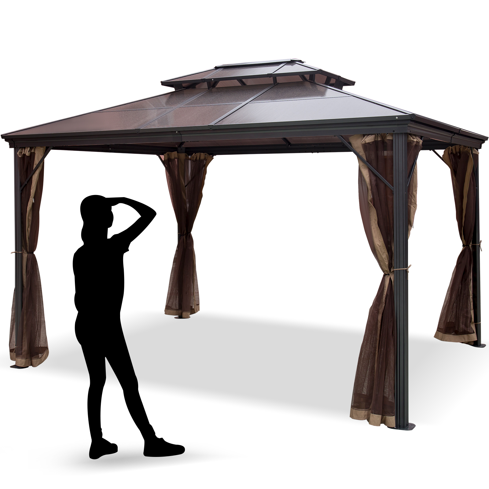 Paviljonki ylhäältä päin