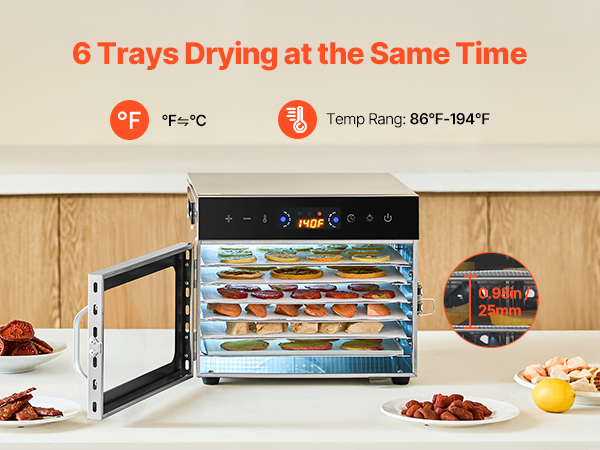 Elintarvikekuivaimen kerrokset