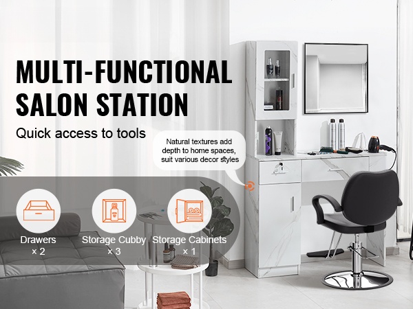 Salonkitason säilytystilat