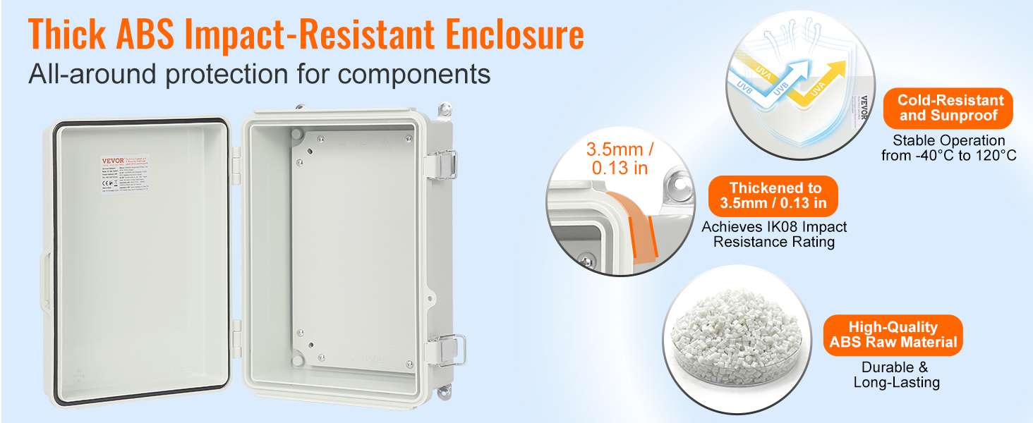 IK08-iskunkestävä ABS-kotelo