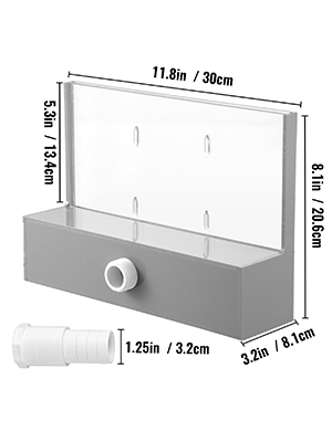 Vesiputousaltaan mitat ja rakenne