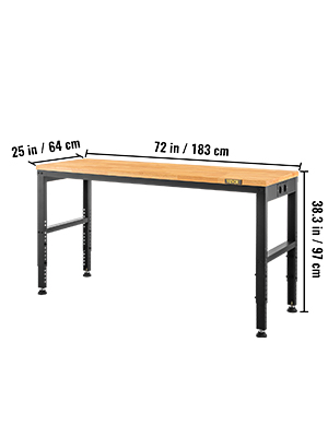 Työpöydän mitat ja rakenne