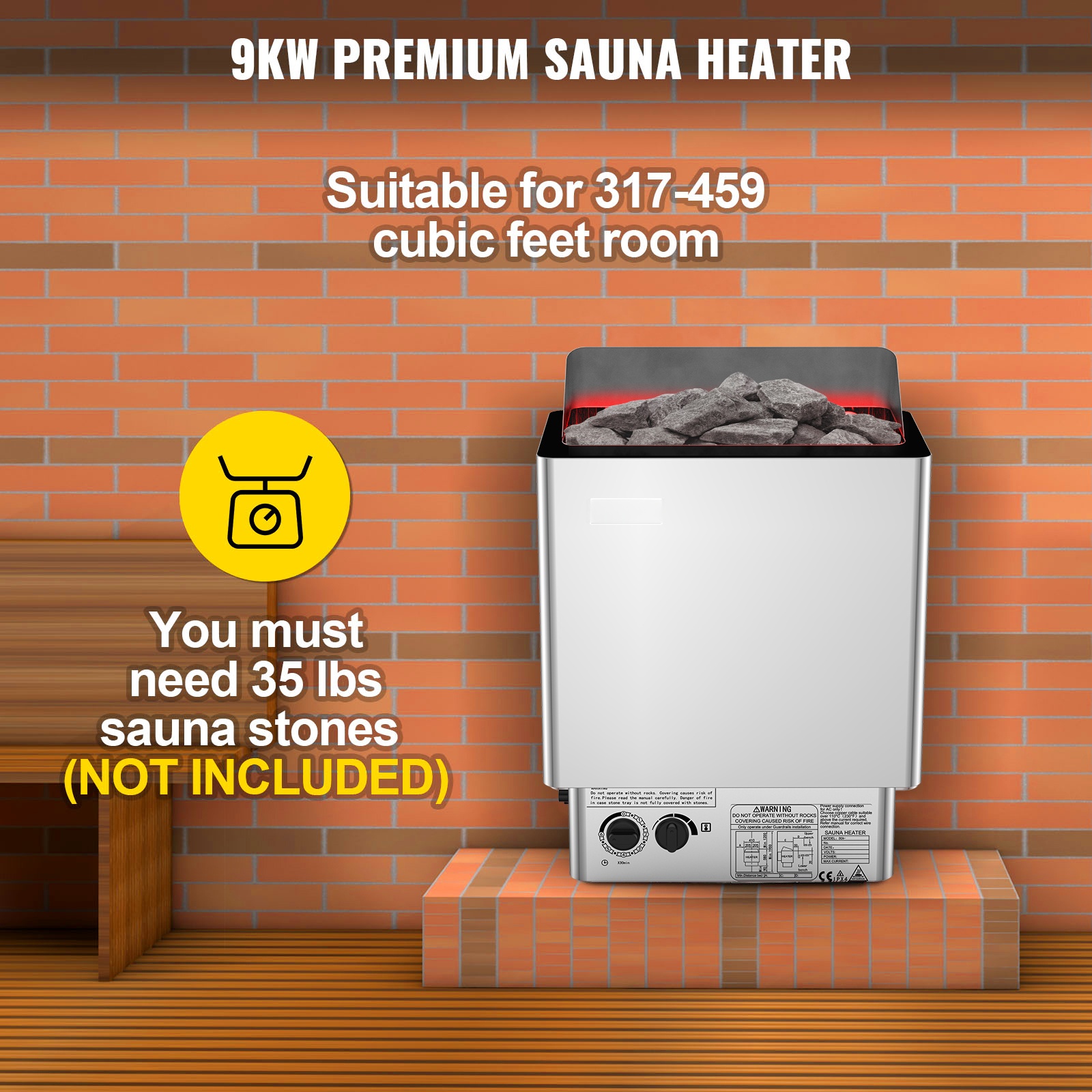 9KW saunakiuas käytössä
