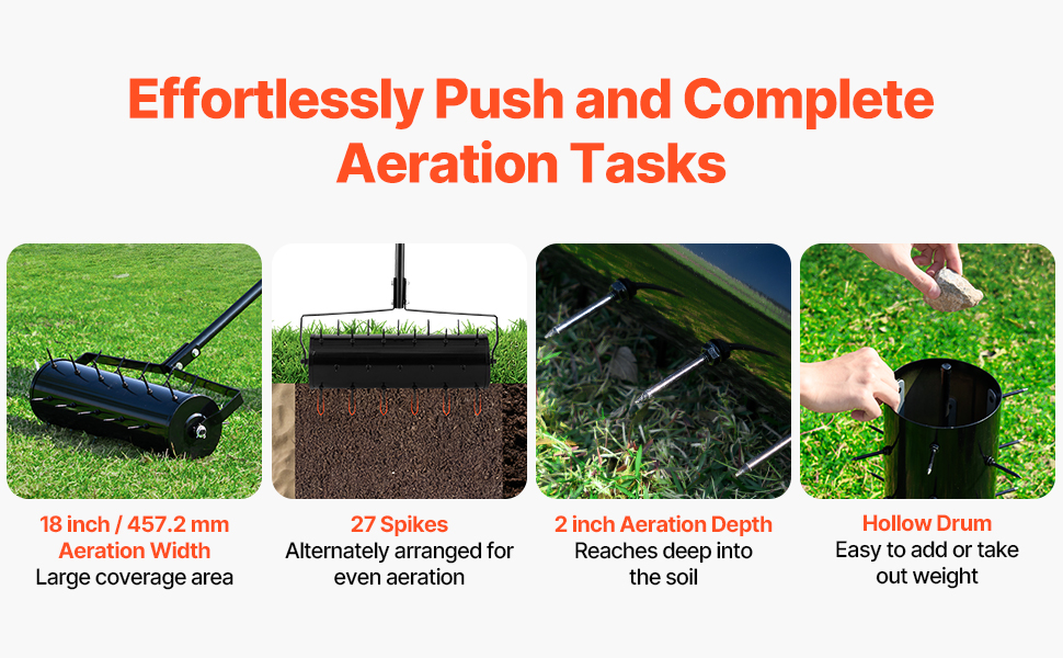 Rullaava nurmikon ilmaaja käytössä