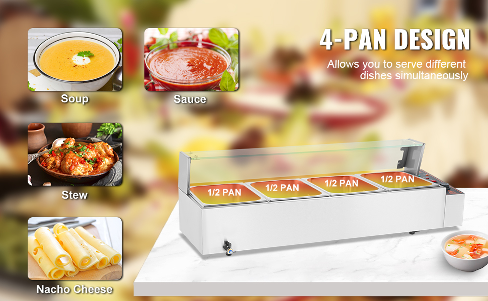 4 x 8QT ruoka-astiat ja kannet