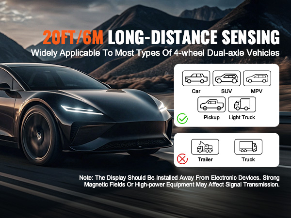 Rengaspaineen valvontajärjestelmä autoihin ja SUV-malleihin