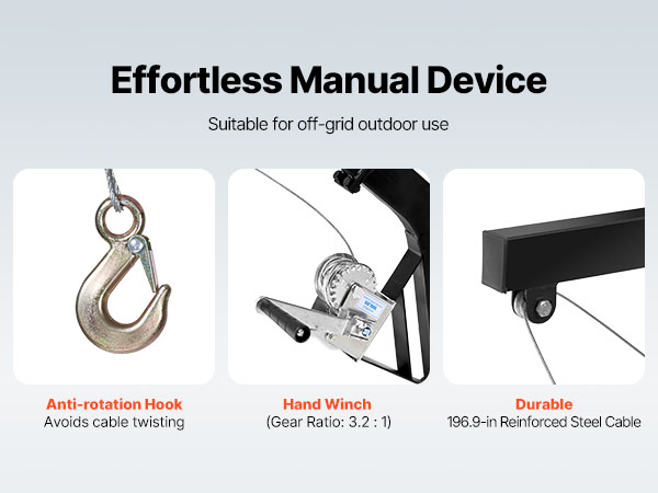 Vinssi ja koukku riistanostimessa