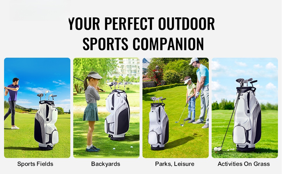 Golfbägi suojapussin kanssa