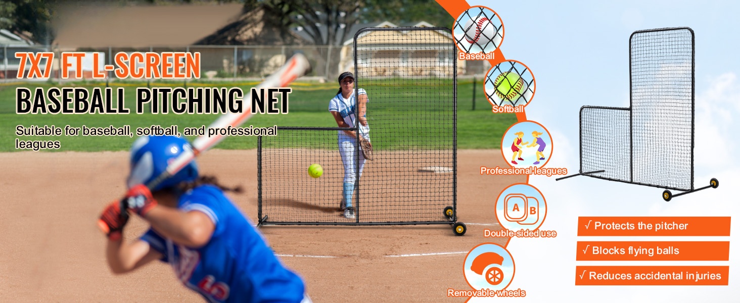 Baseball- ja softball-syöttäjän suojaverkko