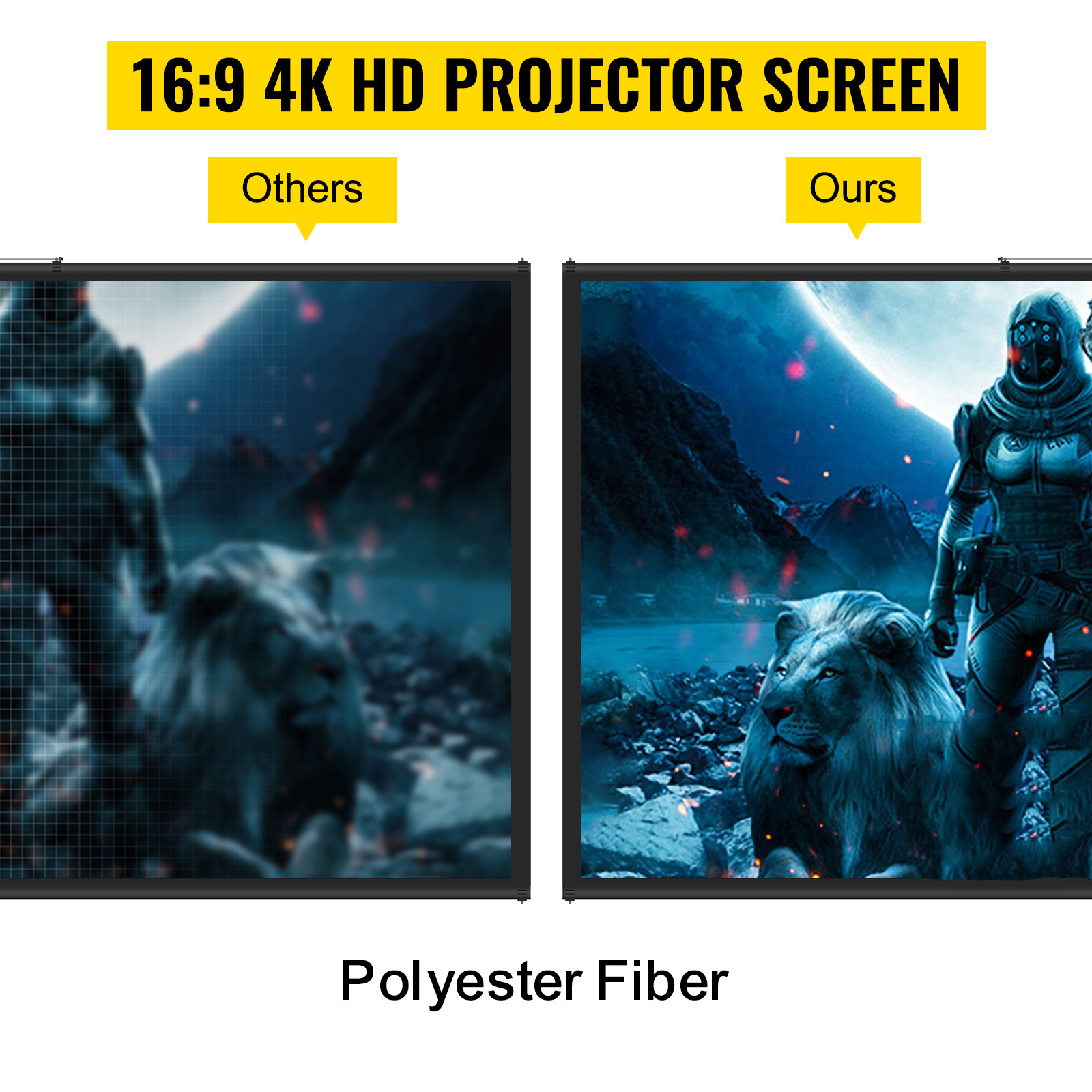 16:9 4K HD -projektorikangas