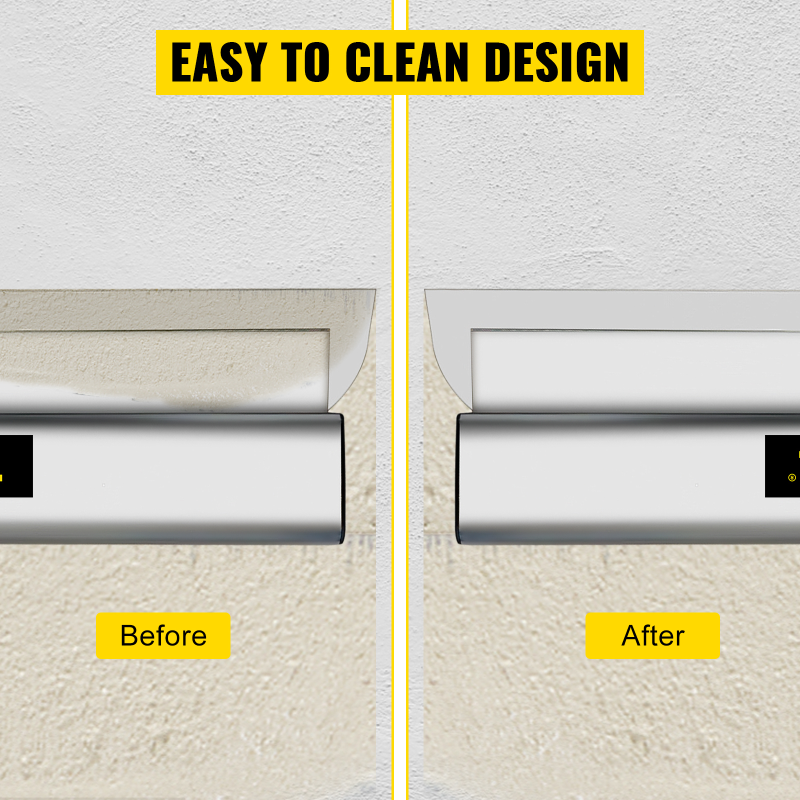 Helposti puhdistettava rakenne