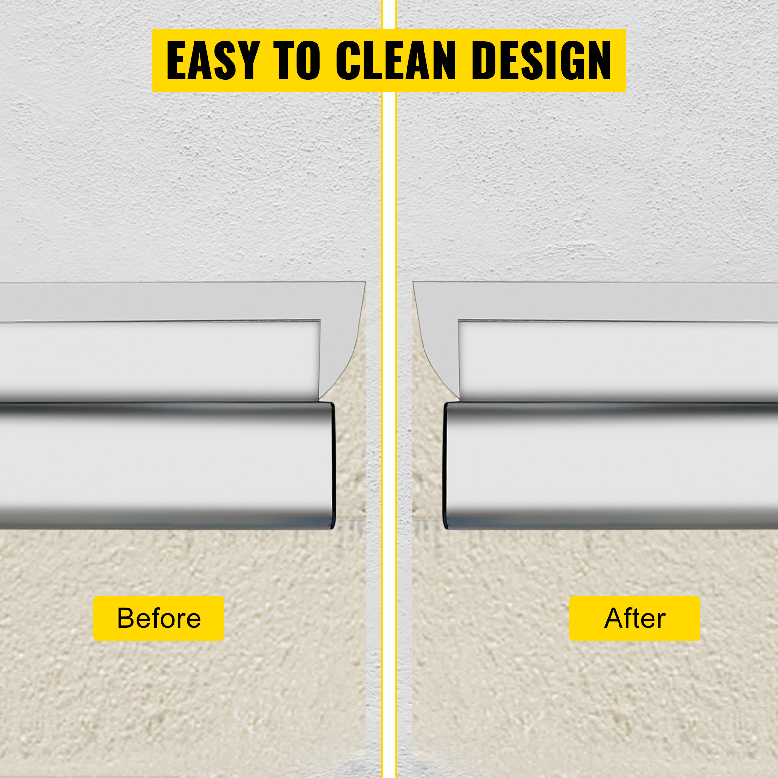 Helposti puhdistettava rakenne