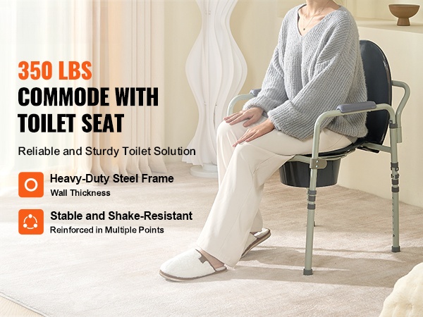 Wc-tuoli – leveä istuin ja rakenne