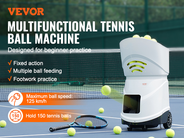 Tennispallokoneen yleiskuva