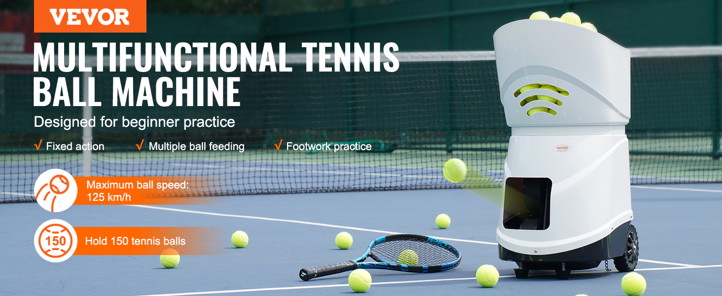 Tennispallokone kentällä