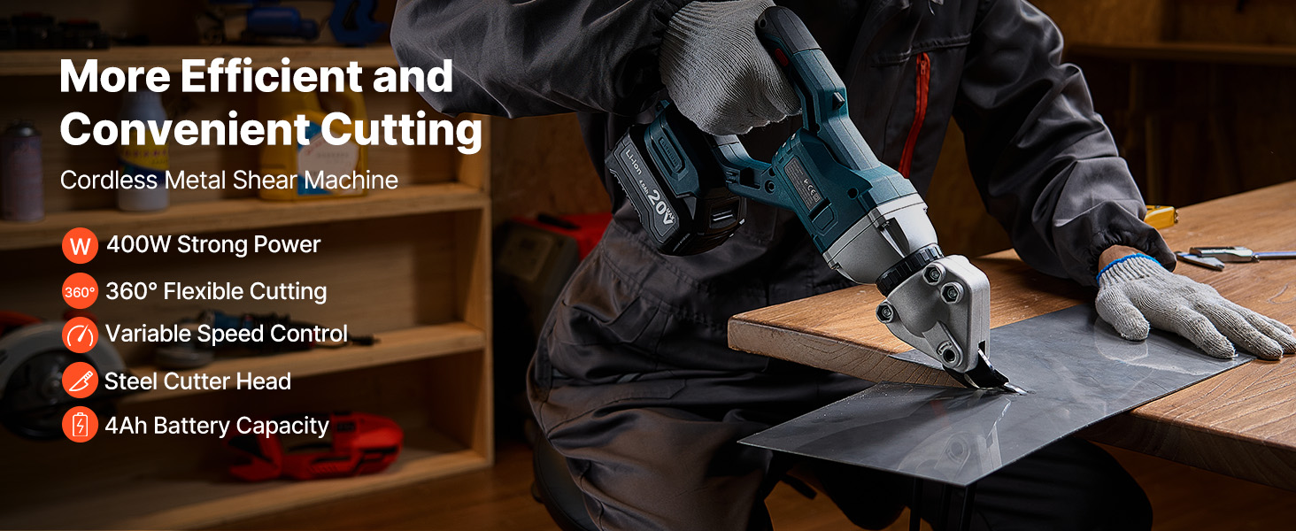 Metallileikkuri käytössä