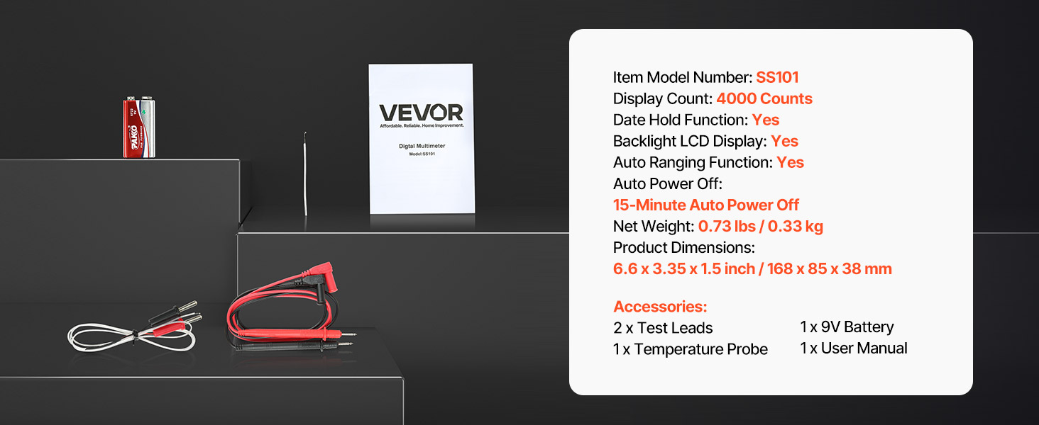 Yleismittarin toimitussisältö