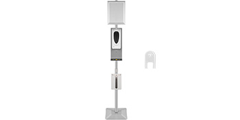 Pakkauksen sisältö käsidesiannostelijalle