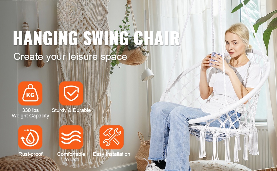 Riippuva makramee-tuolikeinu