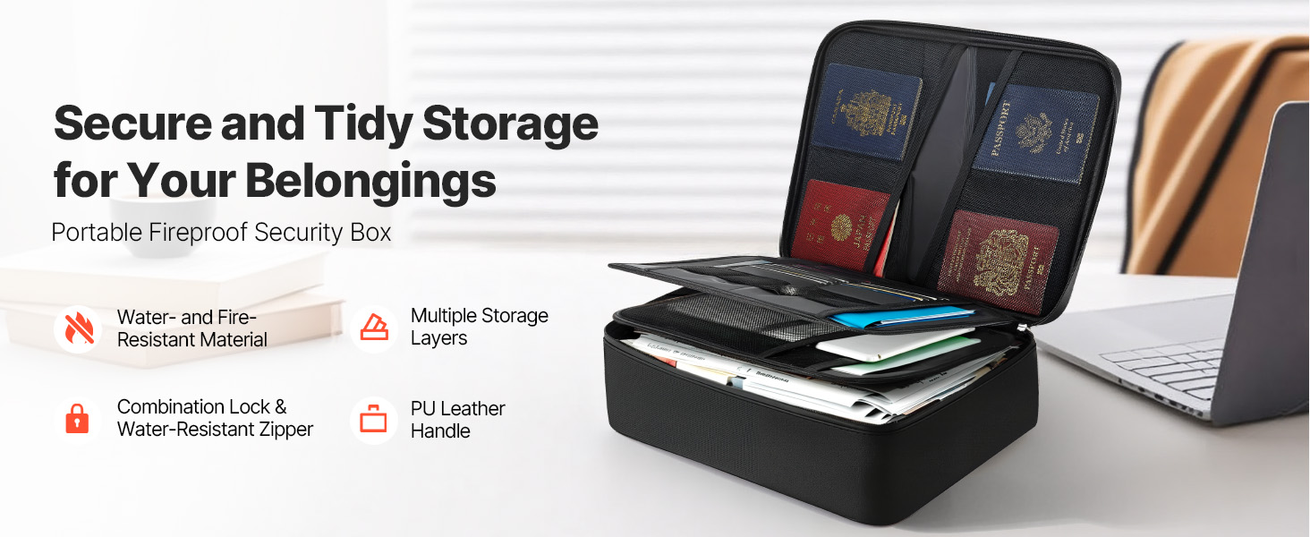 Paloturvallinen asiakirjalaatikko ulkonäkö